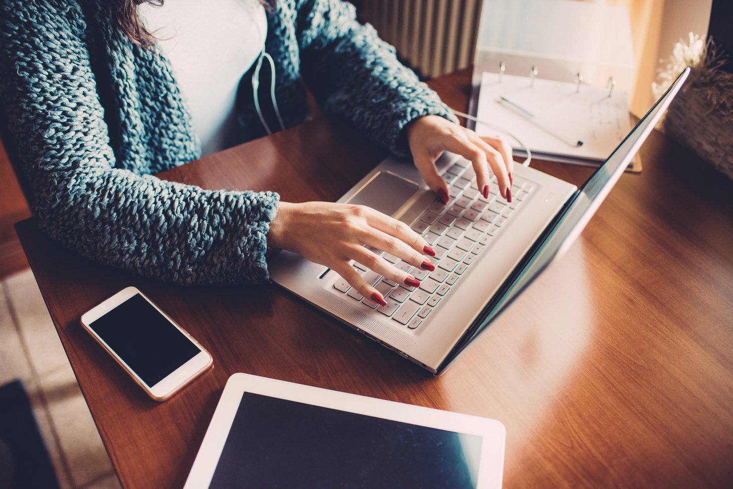 Woman Using Computer